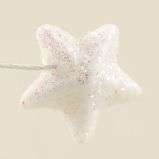 Simli Beyaz Küçük Yıldız Sunum Telleri 10 Adet