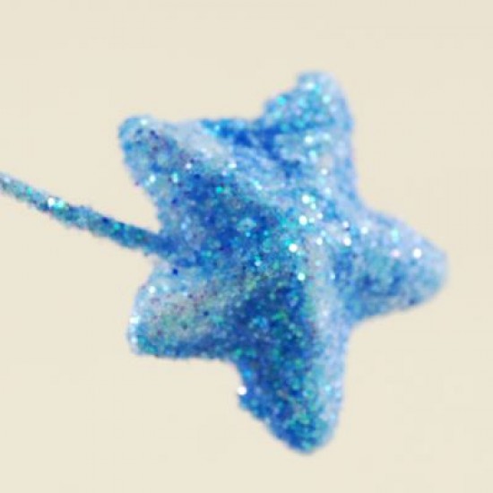 Simli Mavi Küçük Yıldız Sunum Telleri 10 Adet