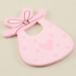 Ahşap Pembe Önlük 3.2 cm x 4.7 cm 10 Adet