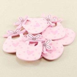 Ahşap Pembe Önlük 3.2 cm x 4.7 cm 10 Adet