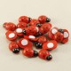 Ahşap Uğur Böceği Kırmızı 13 mm x 19 mm 50 Adet