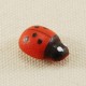 Ahşap Uğur Böceği Kırmızı 8 mm x 11 mm 50 Adet