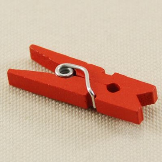 Mandal Minik Ahşap Kırmızı 25 mm X 7 mm 50 Adet