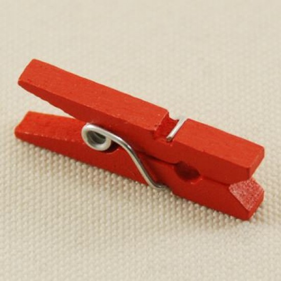 Mandal Minik Ahşap Kırmızı 25 mm X 7 mm 50 Adet