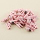 Uğur Böceği Mandal Minik Ahşap Pembe 25 mm X 7 mm 50 Adet