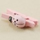 Uğur Böceği Mandal Minik Ahşap Pembe 25 mm X 7 mm 50 Adet