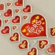 Desenli Kalp Silikon Sticker 45 Adet