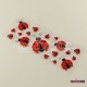 Uğur Böceği Silikon Sticker 18 Adet