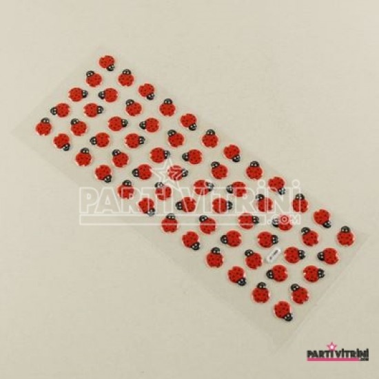 Uğur Böceği Silikon Sticker 60 Adet 1 cm X 0.8 cm