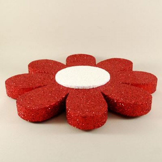 Kırmızı Papatya Strafor 15 cm 5 Adet