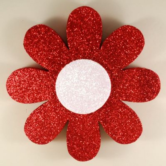 Kırmızı Papatya Strafor 24 cm 3 Adet