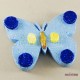Mavi Kelebek Strafor 10 cm Doğum Günü Süsü