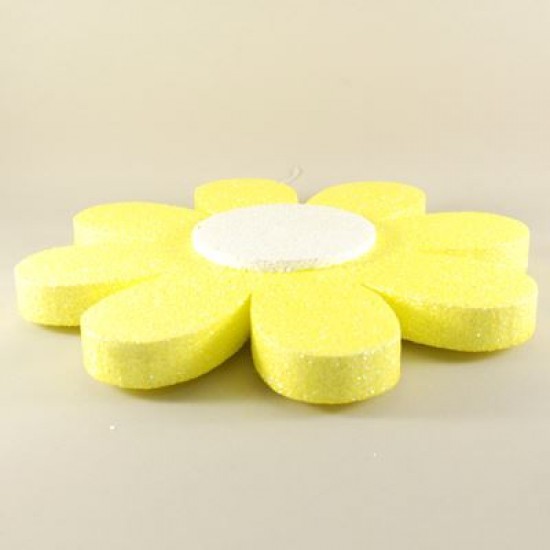 Sarı Papatya Strafor 24 cm 3 Adet