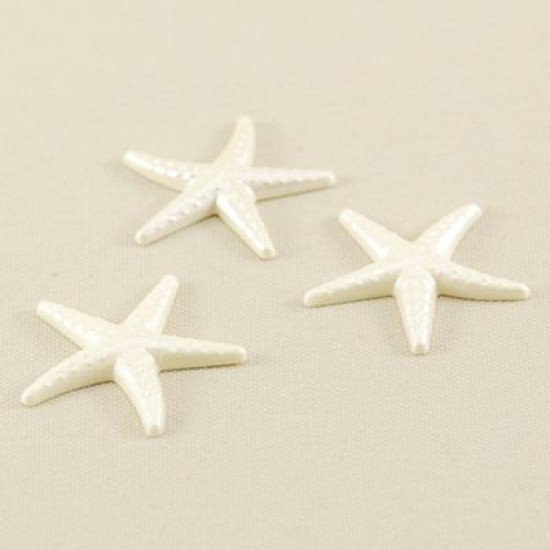 Deniz Yıldızı Süs Beyaz Renk 3 Cm X 3 Cm 10 Adet