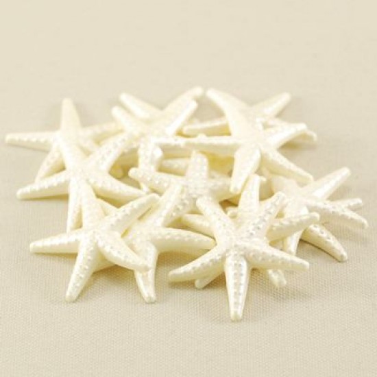 Deniz Yıldızı Süs Beyaz Renk 3 Cm X 3 Cm 10 Adet