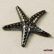 Deniz Yıldızı Süs Siyah Renk 3 Cm X 3 Cm 10 Adet