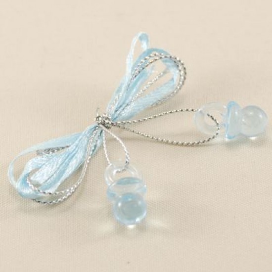 Mavi Emzikli Fiyonk Süs 7 Cm 10 Adet