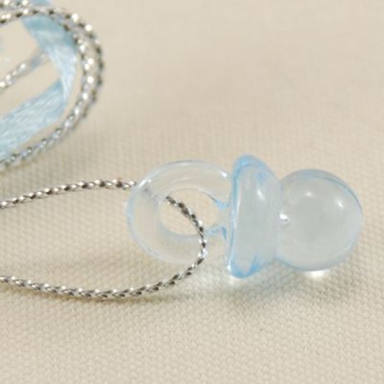 Mavi Emzikli Fiyonk Süs 7 Cm 10 Adet