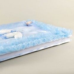 Mavi Erkek Bebek Hırkalı Anı Defteri