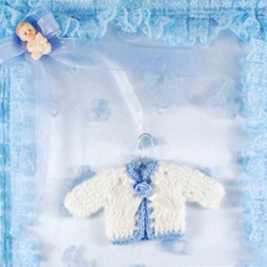 Mavi Erkek Bebek Hırkalı Anı Defteri