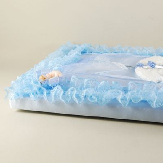 Mavi Erkek Bebek Hırkalı Anı Defteri