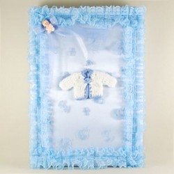 Mavi Erkek Bebek Hırkalı Anı Defteri