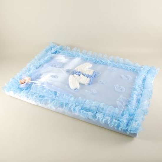 Mavi Erkek Bebek Hırkalı Anı Defteri