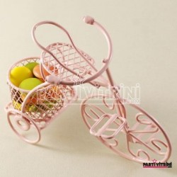 Pembe Bebek Şekeri Metal Bisiklet