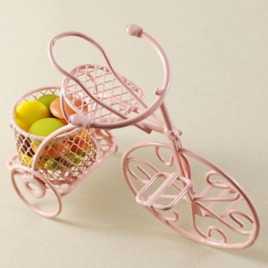 Pembe Bebek Şekeri Metal Bisiklet