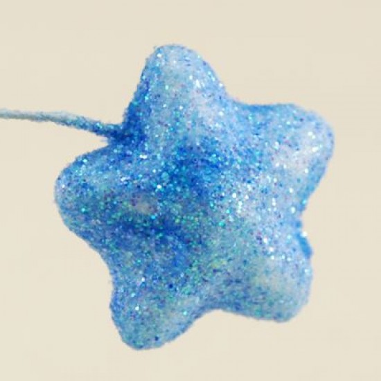 Simli Mavi Büyük Yıldız Sunum Telleri 10 Adet