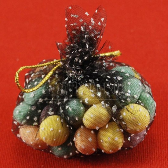 Süsleme Tülü Simli Siyah 18 cm 100 Adet