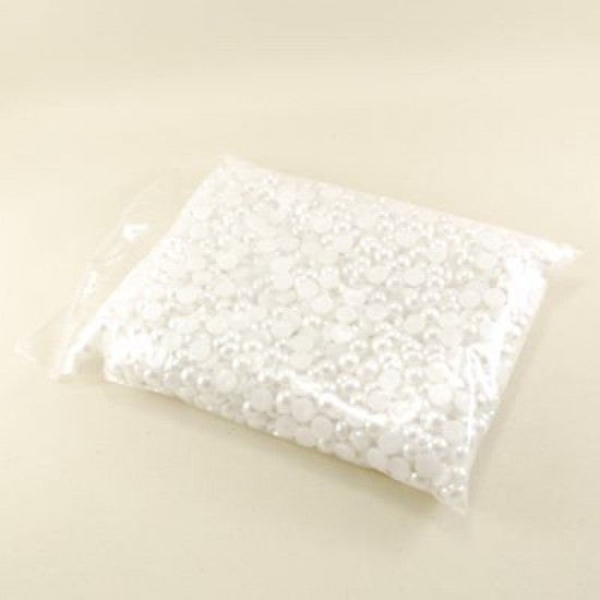 Yarım İnci Beyaz Renkli 10 mm. 100 Gram