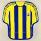 Fenerbahçe Forma Şeklinde Sarı Lacivert Lisanslı Parti Tabağı 8 Adet