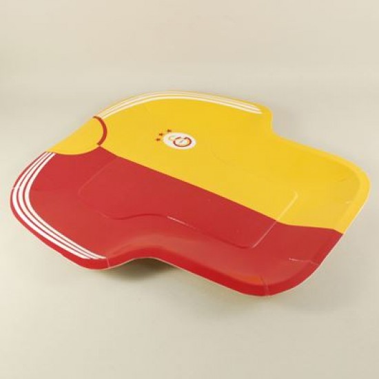 Galatasaray Forma Şeklinde Sarı Kırmızı Lisanslı Parti Tabağı 8 Adet