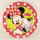 Minnie Mouse Hediye Paketi Temalı Orjinal Lisanslı Kağıt Tabak 8 Adet