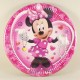 Minnie Mouse Kolyeleri Temalı Pembe Orjinal Lisanslı Kağıt Tabak 10 Adet