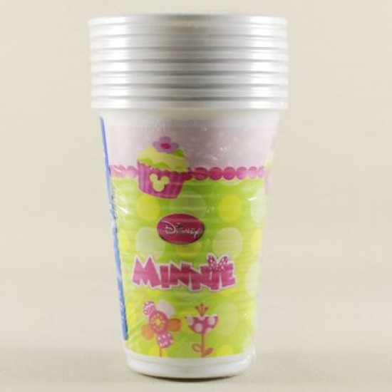 Minnie Mouse Merhaba Temalı Lisanslı Plastik Parti Bardakları