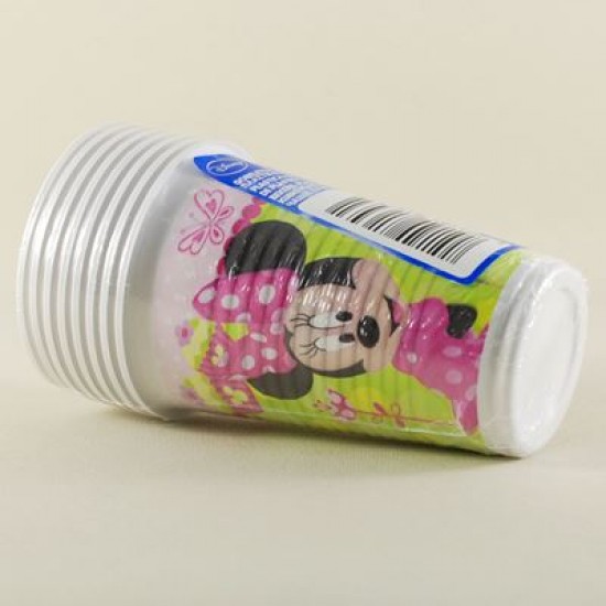 Minnie Mouse Merhaba Temalı Lisanslı Plastik Parti Bardakları