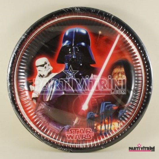Star Wars Temalı Orjinal Lisanslı Kağıt Tabak 8 Adet