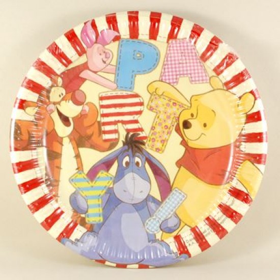 Winnie The Pooh Temalı Orjinal Lisanslı Kağıt Tabak