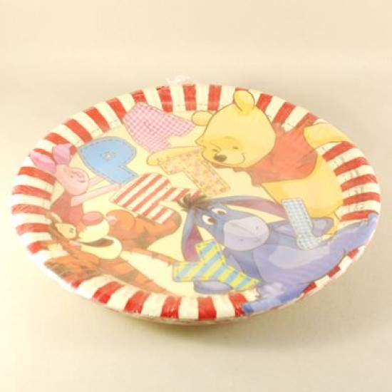 Winnie The Pooh Temalı Orjinal Lisanslı Kağıt Tabak