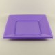 Mor Renkli Kare Plastik Tabak 8 Adet