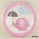 Pembe Filli Baby Shower Tabakları 10 Adet
