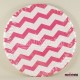 Zigzag Desenli Pembe Kağıt Tabak 8 Adet