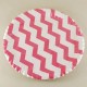 Zigzag Desenli Pembe Kağıt Tabak 8 Adet