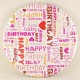 Happy Birthday Yazılı Popart Tabaklar 10 Adet