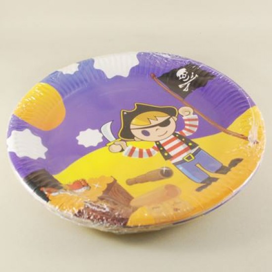 Korsan Çocuk Temalı Kağıt Tabak 10 Adet