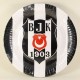 Beşiktaş Temalı Siyah Beyaz Lisanslı Parti Tabağı 8 Adet