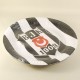 Beşiktaş Temalı Siyah Beyaz Lisanslı Parti Tabağı 8 Adet