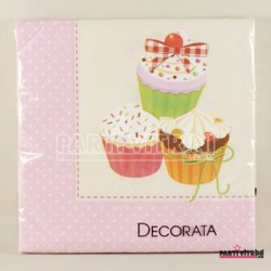 Cupcake Temalı Peçete